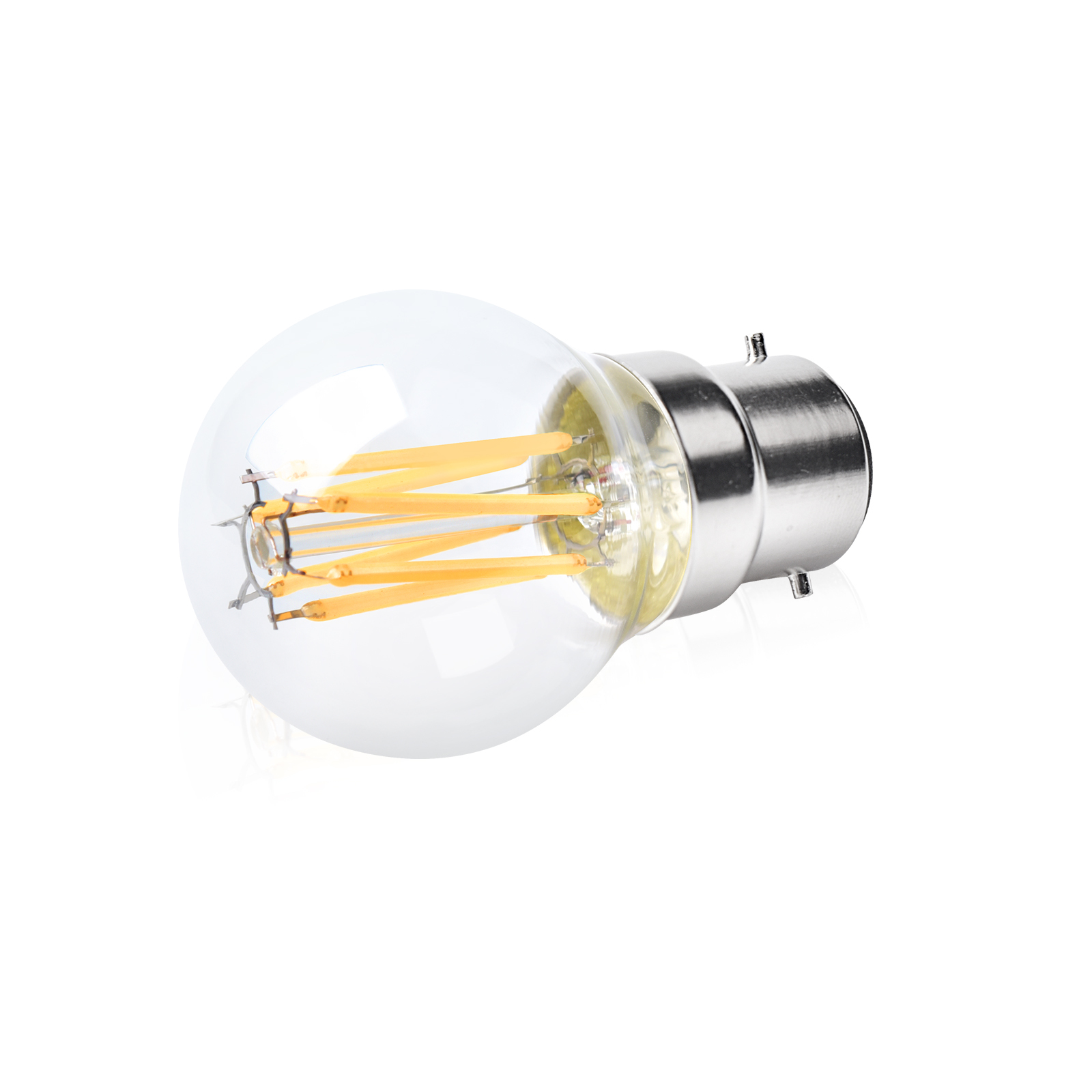 5.8W Dimmable G45 B22 Mini Globe Bayonet Clear Light Vintage Light Bulbs,  40W Halogen Equivalent(4 packs)