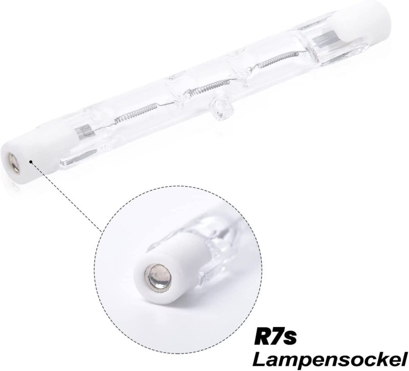 78mm 150W Dimmable J Type J78 Warm White 2800K 2100lm R7s Bulbs Halogen Rod Lamp (5 packs)