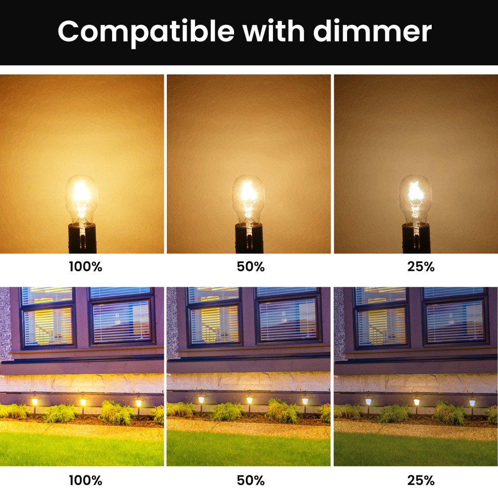 12V low voltage 7 Watt T5/T10 halogen Light Bulbs, Warm White 2700K for Outdoor Landscape(10 packs)