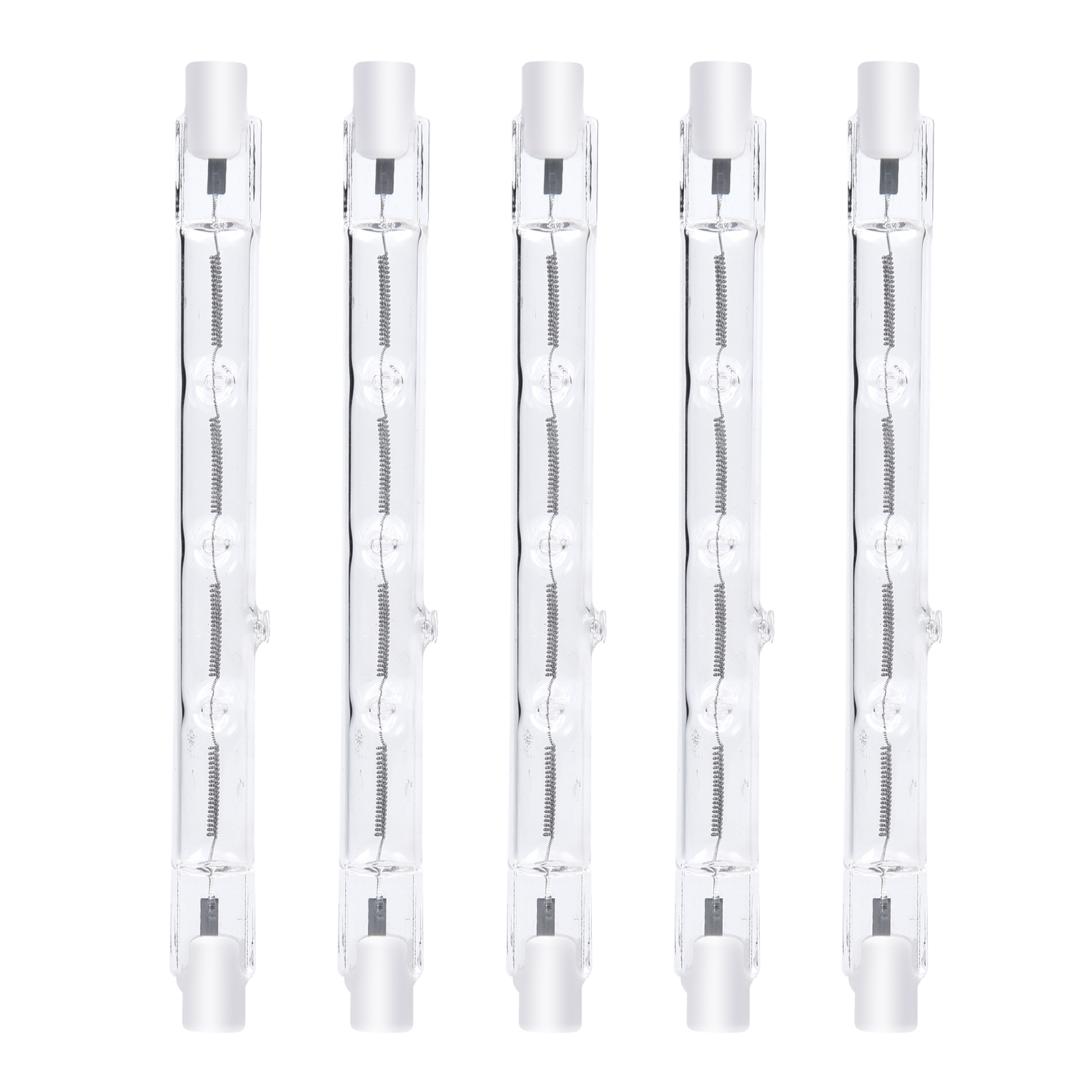 500W Dimmable 118mm J Type R7s Halogen Bulb Warm White 2800K, 11000 Lumen, AC 220-240V, for Ceiling Lights, Floor Lamps, Landscape Lighting( 5 packs)