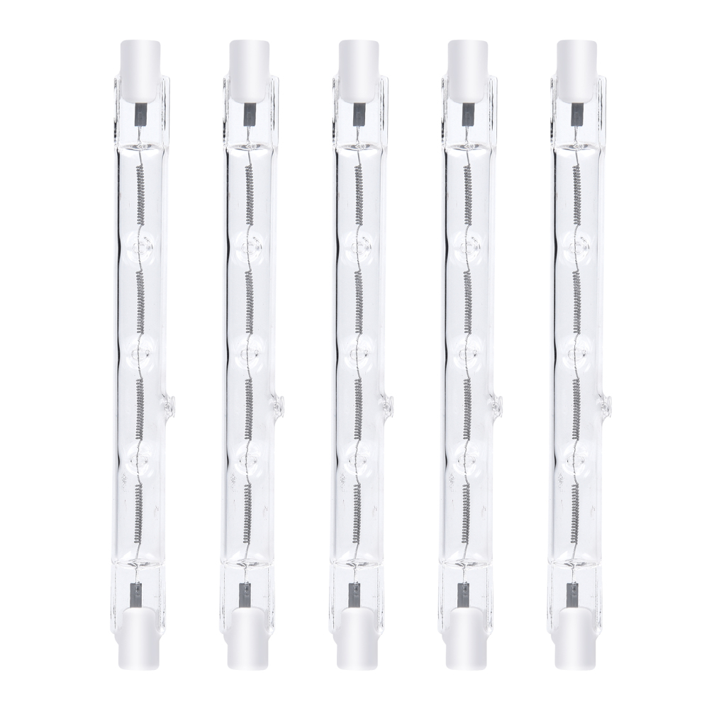 500W Dimmable 118mm J Type R7s Halogen Bulb Warm White 2800K, 11000 Lumen, AC 220-240V, for Ceiling Lights, Floor Lamps, Landscape Lighting( 5 packs)