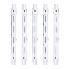 500W Dimmable 118mm J Type R7s Halogen Bulb Warm White 2800K, 11000 Lumen, AC 220-240V, for Ceiling Lights, Floor Lamps, Landscape Lighting( 5 packs)
