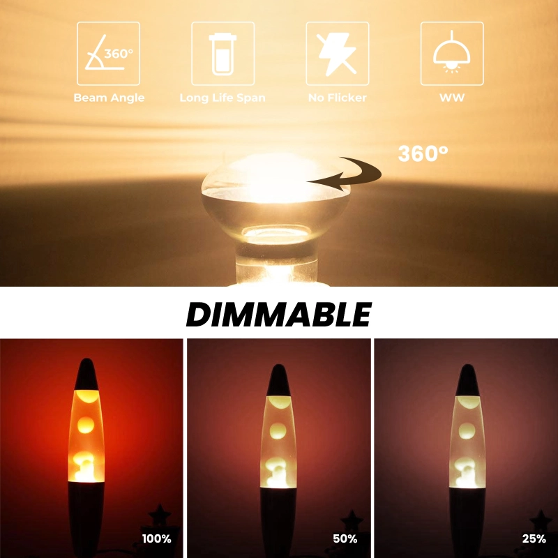 30W E14 R39 Dimmable Spotlight Halogen Bulbs  Lava Lamp Bulbs, Warm White 2800K (4 Packs)