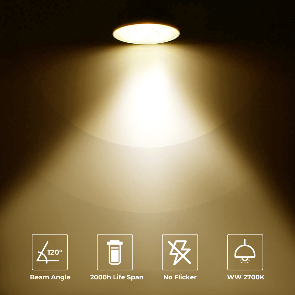 Mini 35W GU10 Halogen Bulbs 200-240V (8 packs)