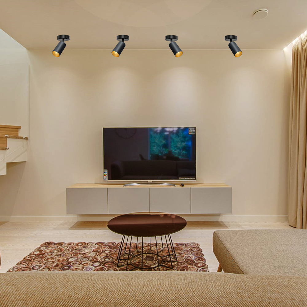 Mini 8CM GU10 Base Spotlight Lamp Holder Metal Uplight Ceiling  for Art Painting(No Bulb)(1 pack)