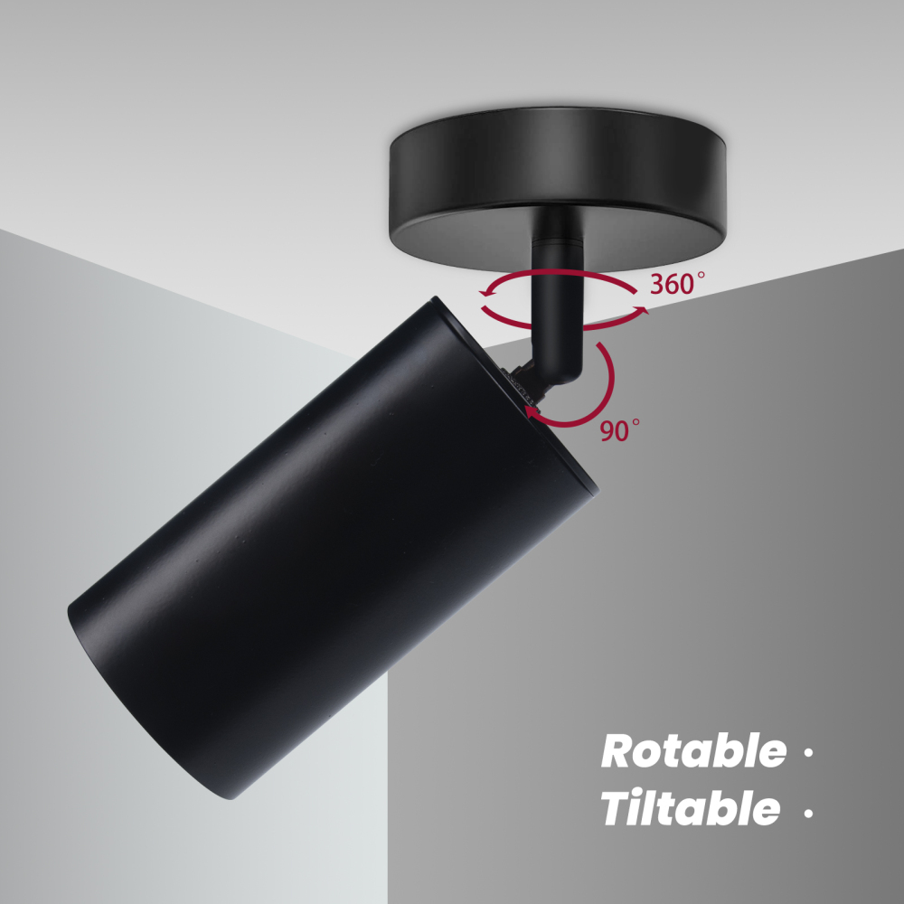 Mini 8CM GU10 Base Spotlight Lamp Holder Metal Uplight Ceiling  for Art Painting(No Bulb)(1 pack)