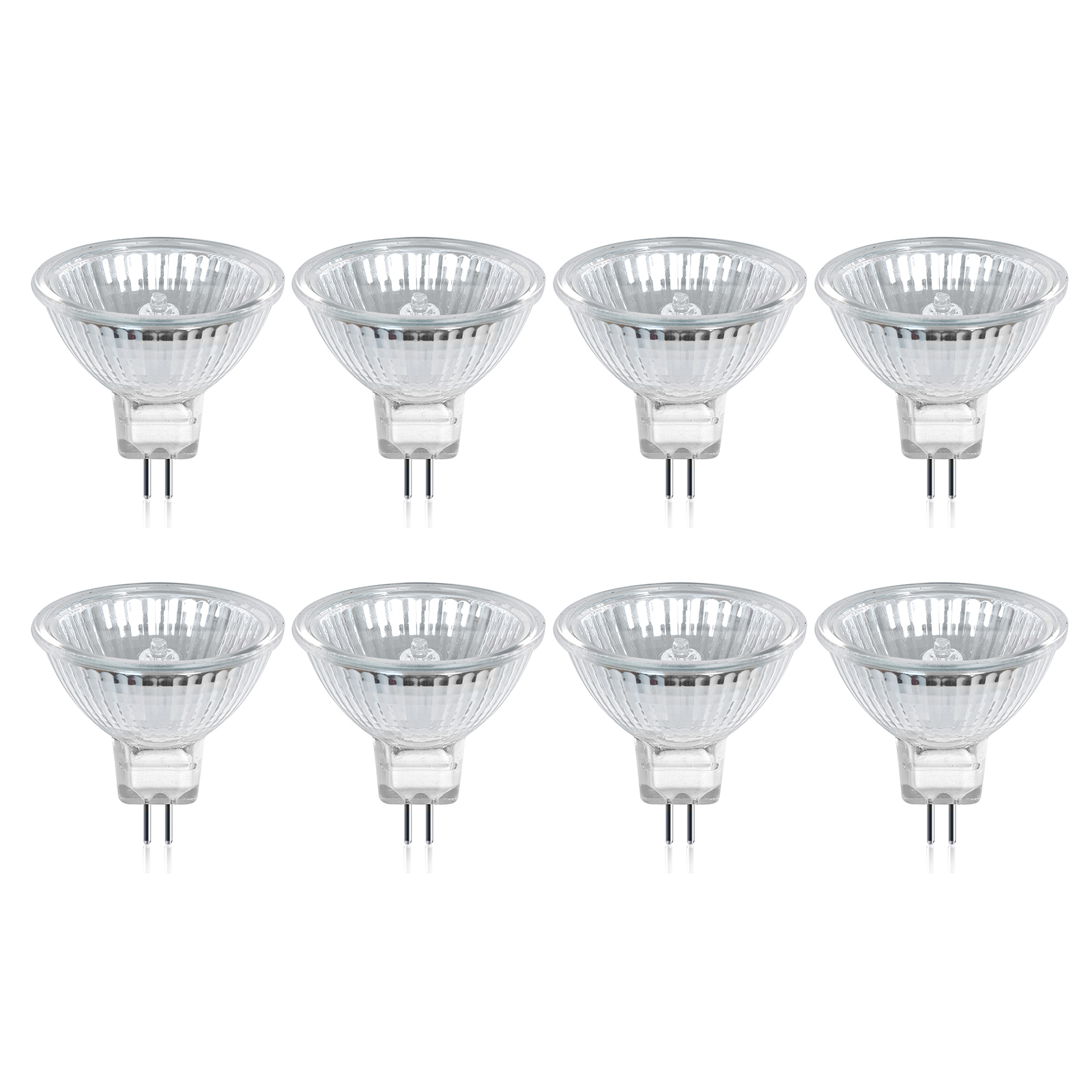 Dimmable 20W 2 Pin 12V MR16 GU5.3 Halogen Spotlight Bulbs Warm White 2800K 30° Beam Angle for Ceiling Light Downlight Lighting (8-Pack)