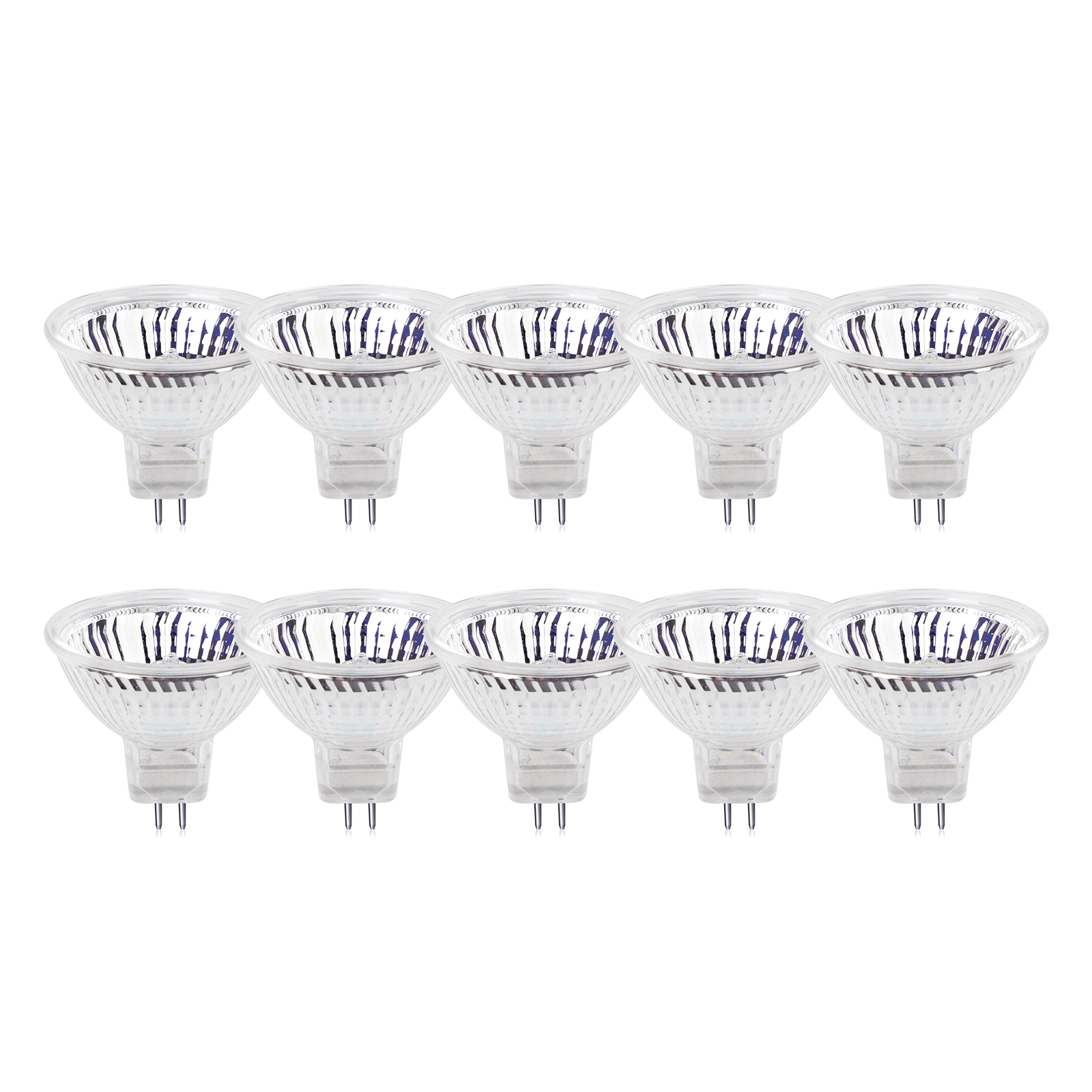 Dimmable 35W 2 Pin 12V MR16 GU5.3 Halogen Spotlight Bulbs Warm White 2800K 30° Beam Angle for Ceiling Light Downlight Lighting (10-Pack)