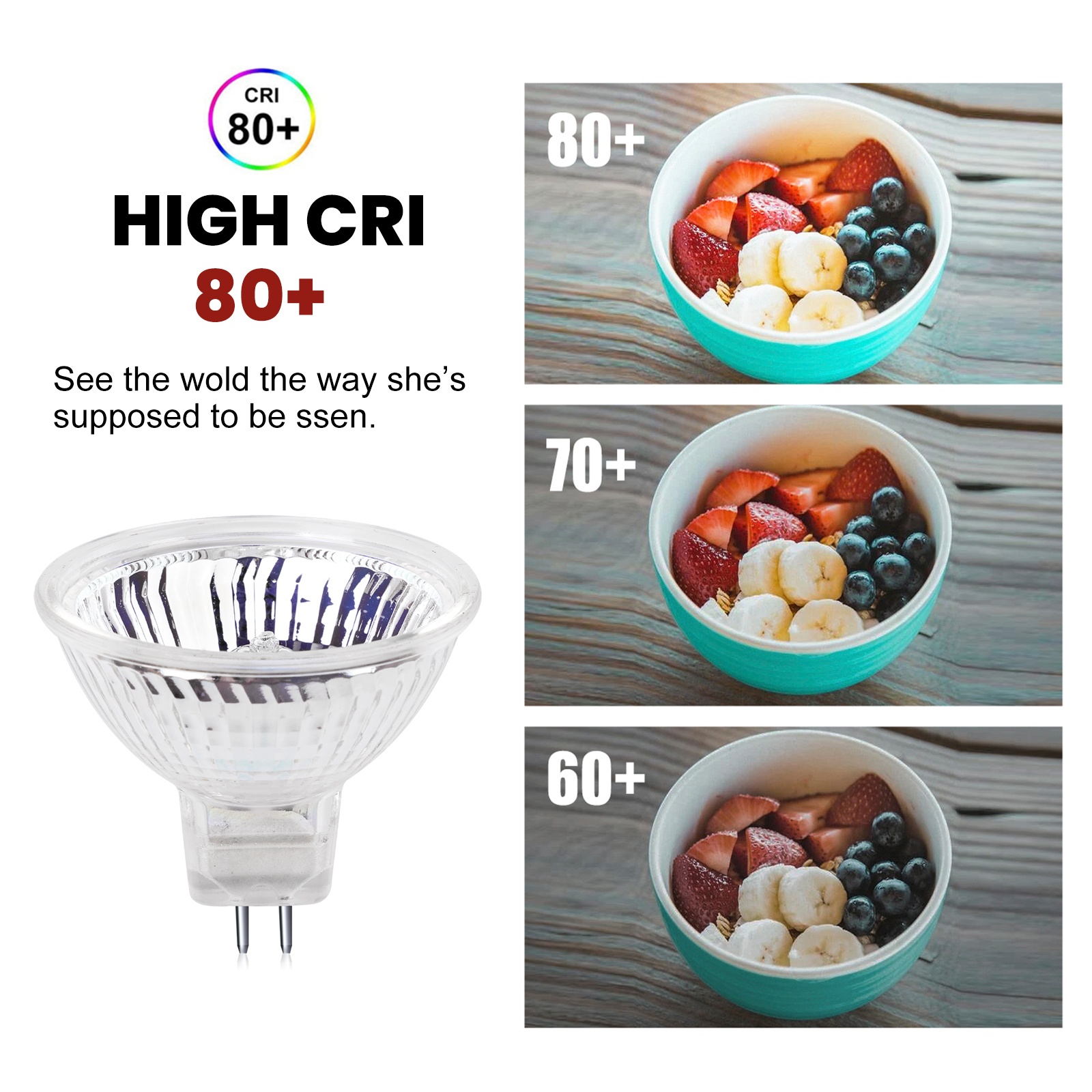 50W MR16 GU5.3 DC12V Halogen Light Bulbs(10packs)