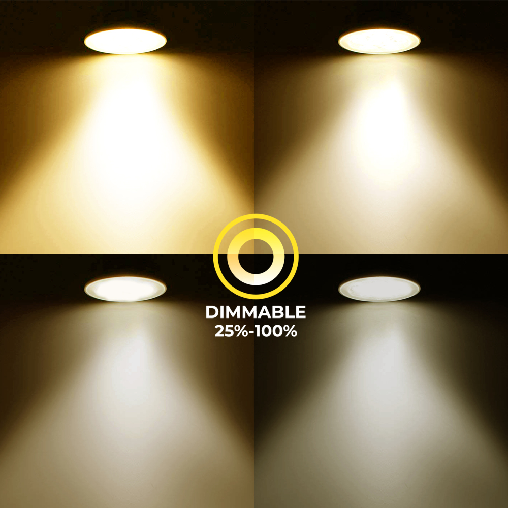 35W Dimmable GU10 Halogen Spotlight Bulbs,  Warm White 2700K, 120°Beam Angle, Recessed Bulbs, s for Bathroom Lights Ceiling Lights（10-pack)