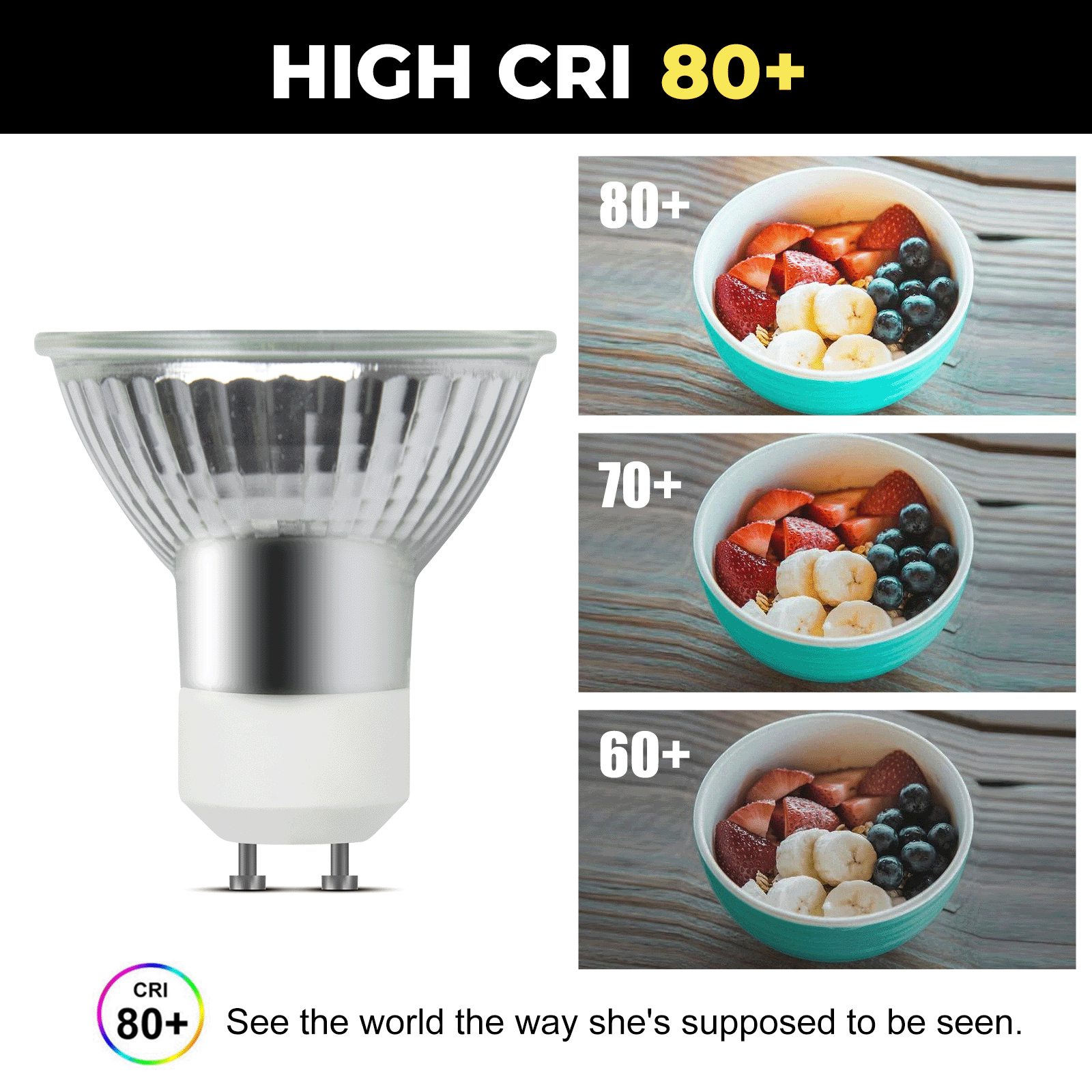 35W Dimmable GU10 Halogen Spotlight Bulbs,  Warm White 2700K, 120°Beam Angle, Recessed Bulbs, s for Bathroom Lights Ceiling Lights（10-pack)