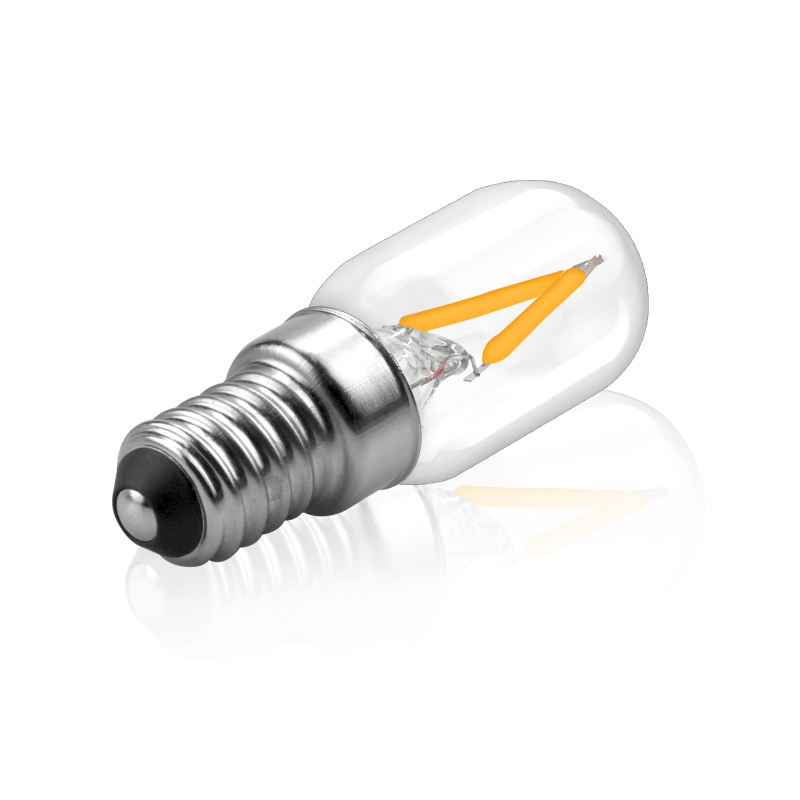 2W T22 E14 LED Filament Light Bulb  AC/DC 12V-24V,  for RV Camper Marine, Truck, Boat, Solar Power Lamp ( 2-Pack)