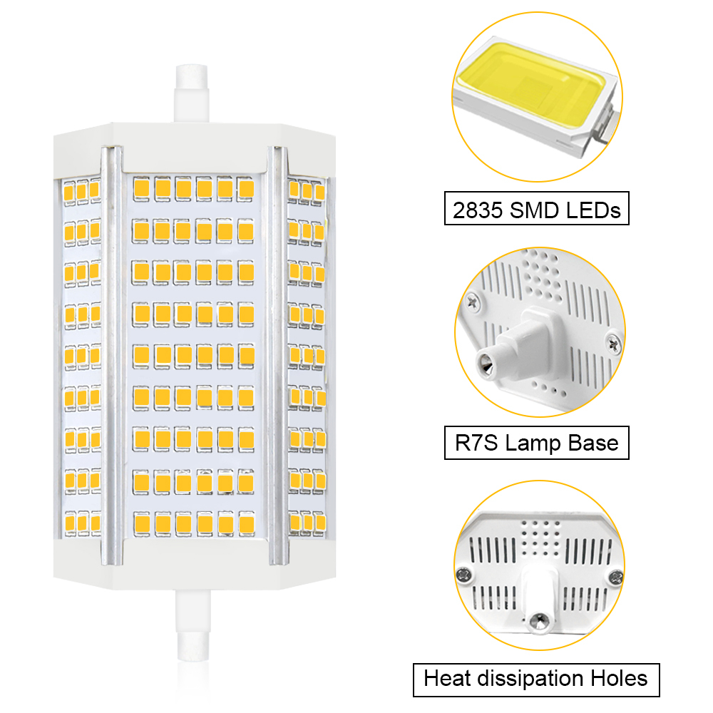 30w Dimmable r7s 118mm led light bulbs , equivalent 300w incandescent halogen bulb, for landscape lights (1-PACK)