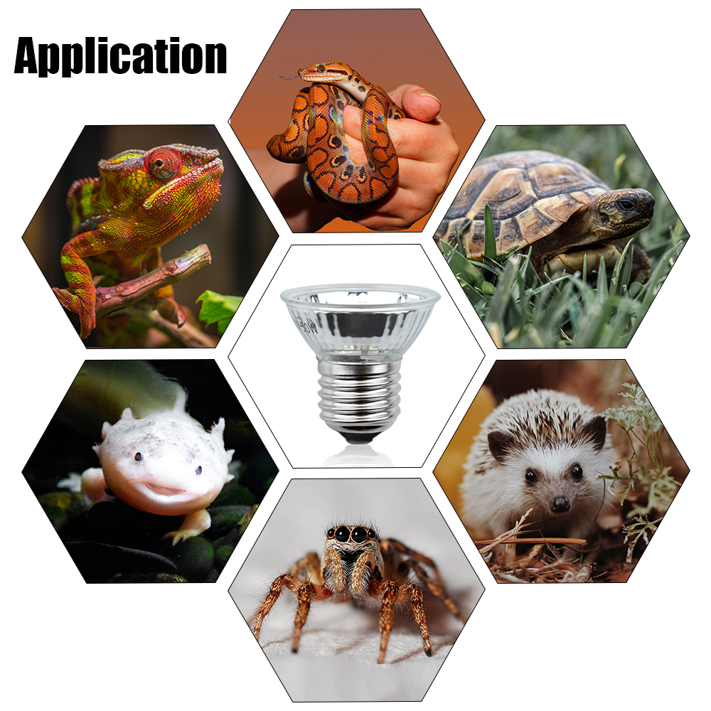 50W UVA+UVB E27 Dimmable Reptile Full Spectrum Sun Heating Bulb ,for Lizard Turtle Snakes Aquarium Aquatic Reptile and Amphibian (4-Pack)