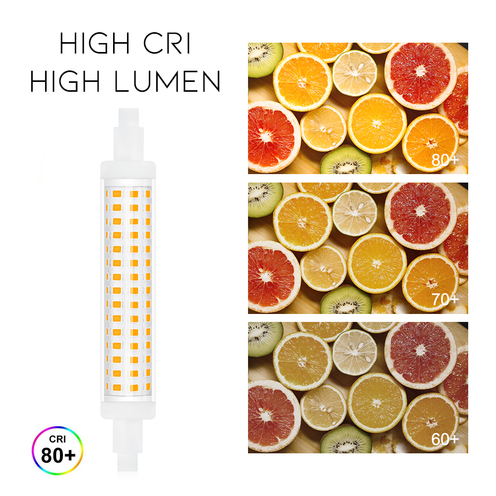 10W Non-Dimmable R7s118mm J118 LED Bulb Linear Double Ended Base Floodlight 120W Halogen Lamp Replacement for Garden, Garage, Parlor (2-PACK)