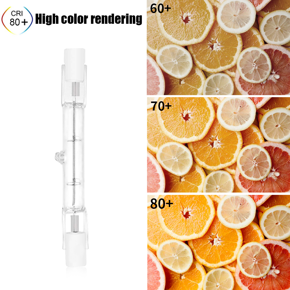 100W 78mm Dimmable R7S Halogen Bulb, J Type Linear Double Ended Floodlight Security Light Bulb Warm White 2800K(5-Pack)