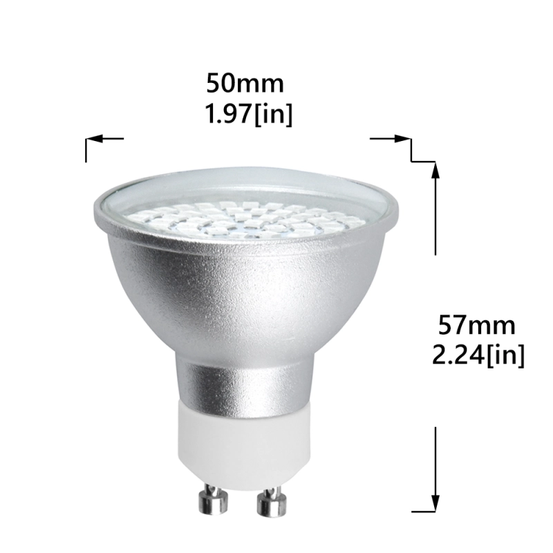 220V MR16 5W RGB GU10 LED Spotlight Bulbs - 50W GU10 Halogen Spot Light Equivalent for Landscape, Display Lighting, Recessed Cans Decoration (2-Pack)