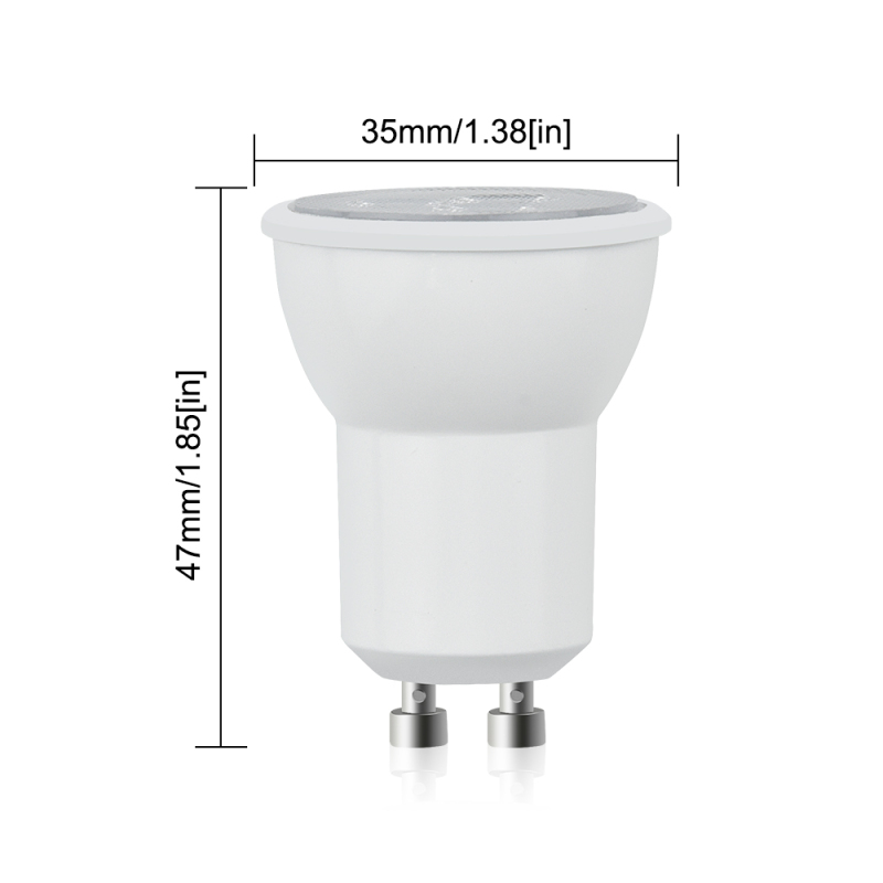 3W Non-dimmable 120V GU10 MR11 LED Spotlight Bulbs 25-35W Halogen Bulb Equivalent for Home Living Room Porch(6-Pack)