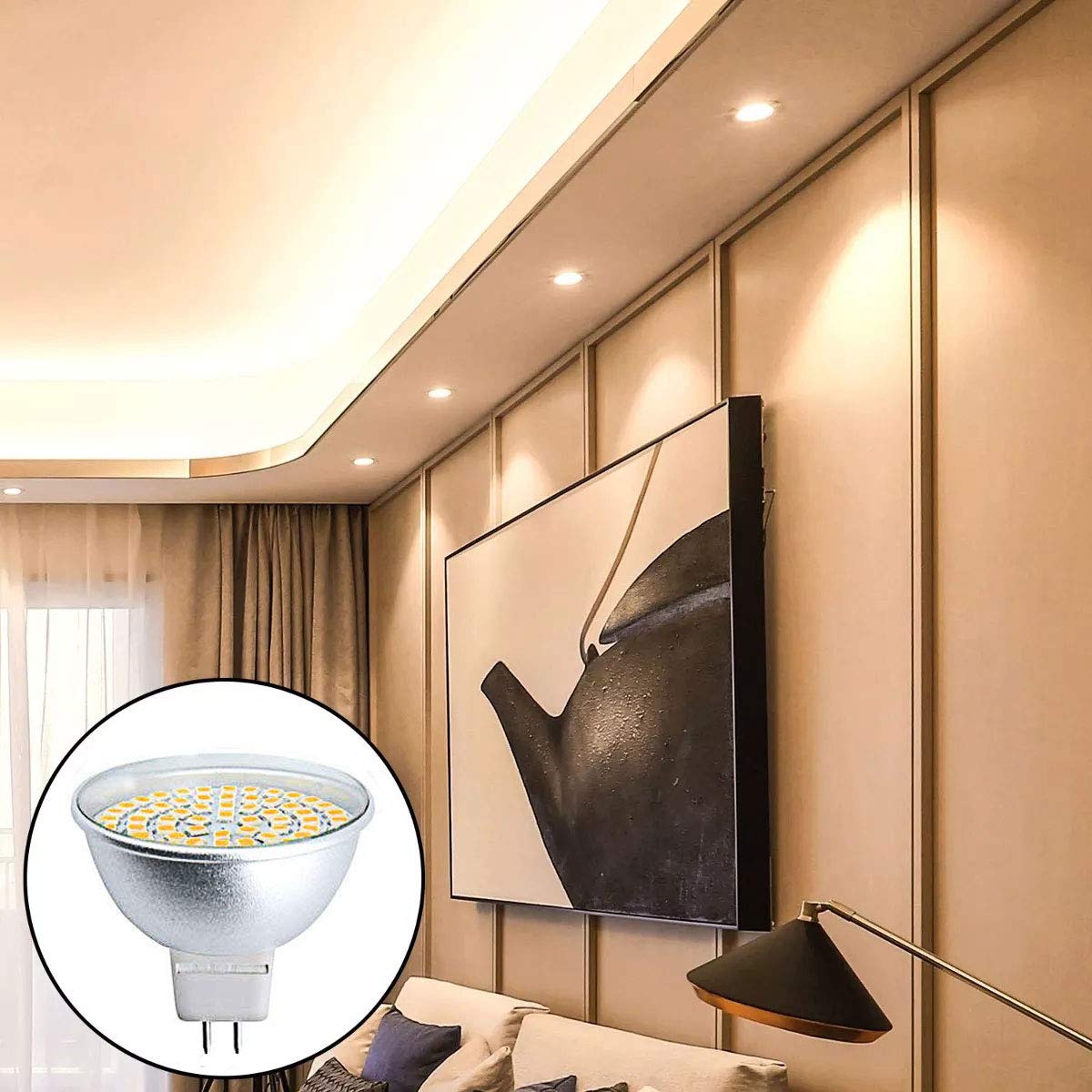 6x GU5.3 LED Spot 5W Dimmbar – Ersatz Für 50W Halogen, Warmweiß 2700K
