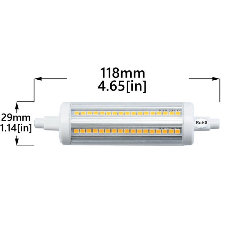 20W R7S J118 LED Light Bulb 120V T3 Double Ended 200W Tungsten Halogen Bulb Replacement Bulbs for Workshop Lighting Floor Lam2ps (2-Pack)