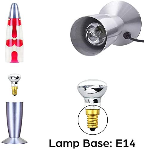 25W R39 E14 Dimmable Lava Lamp Spot Lights Reflector Bulbs Super Bright 360 Degree Wide Beam Angle（2-pack）