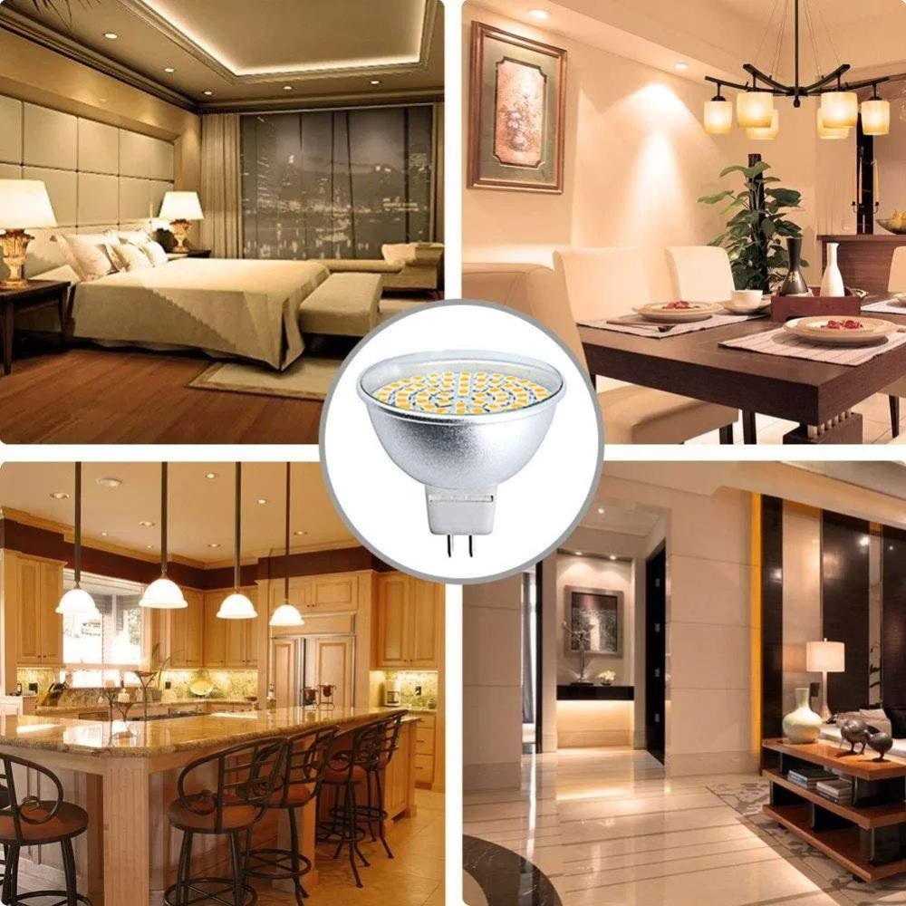 MR16 GU5.3 220V 5W 500lm LED bulb, equivalent to 50W halogen lamp warm white (5-pack)
