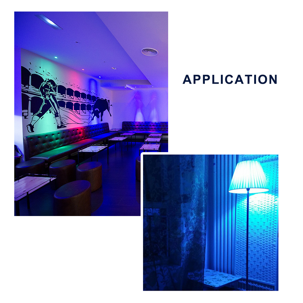 220V MR16 5W RGB GU10 LED Spotlight Bulbs - 50W GU10 Halogen Spot Light Equivalent for Landscape, Display Lighting, Recessed Cans Decoration (2-Pack)