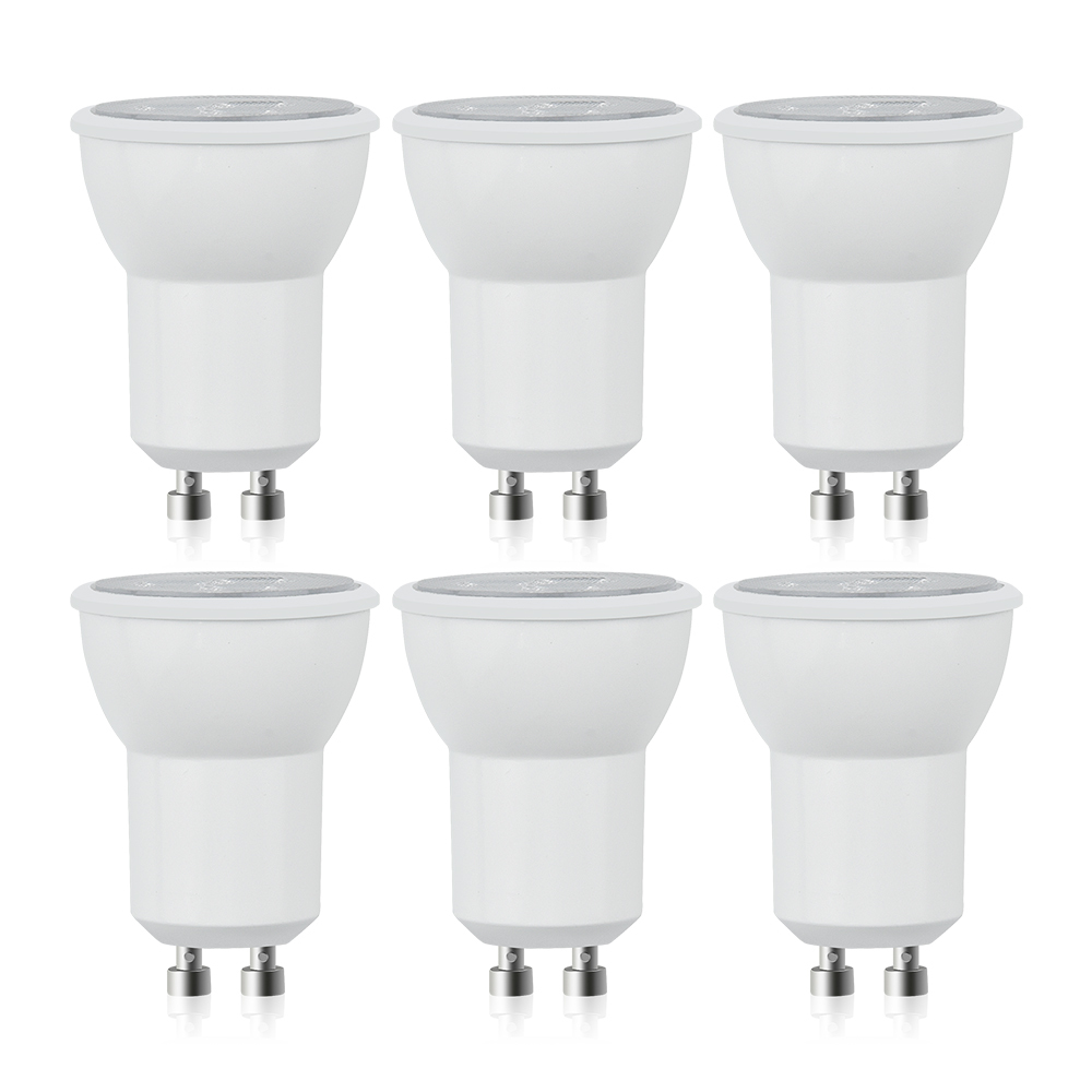 3W Non-dimmable 120V GU10 MR11 LED Spotlight Bulbs 25-35W Halogen Bulb Equivalent for Home Living Room Porch(6-Pack)