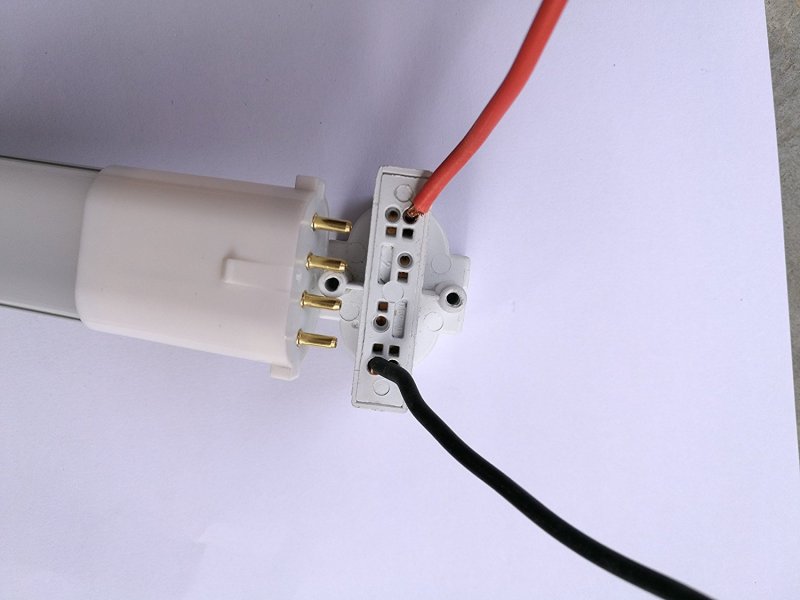 6W 2GX7 base LED PL Light Bulb Single Tube 4-Pin Horizontal Recessed Down Light 13 Watt CFL/Compact Fluorescent Equivalent (Remove/bypass the Ballast.
