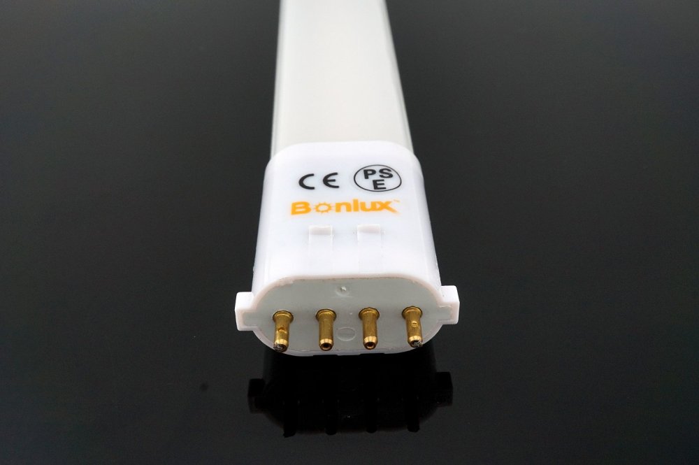 6W 2GX7 base LED PL Light Bulb Single Tube 4-Pin Horizontal Recessed Down Light 13 Watt CFL/Compact Fluorescent Equivalent (Remove/bypass the Ballast.