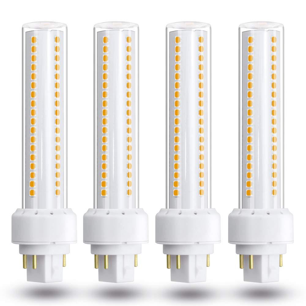 Bonlux 12W LED GX24Q 4-pin Base Light Bulb 26W CFL/Compact Fluorescent Replacement GX24/G24Q LED PL Retrofit Lamp 360 Degree Beam Angle (4-Pack)