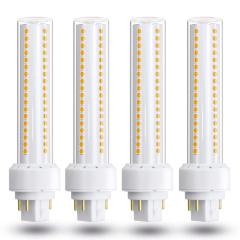 Bonlux 12W LED GX24Q 4-pin Base Light Bulb 26W CFL/Compact Fluorescent Replacement GX24/G24Q LED PL Retrofit Lamp 360 Degree Beam Angle