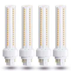 Bonlux 12W LED GX24Q 4-pin Base Light Bulb 26W CFL/Compact Fluorescent Replacement GX24/G24Q LED PL Retrofit Lamp 360 Degree Beam Angle (4-Pack)