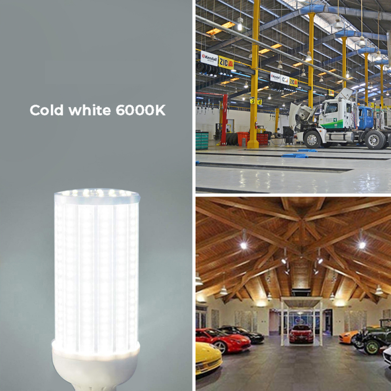 40W E26 Medium Base LED Corn Bulb, Daylight 6000K Waterproof Super Bright 450W Incandescent Equivalent LED Corn Lights for Garage, Factory, Warehouse