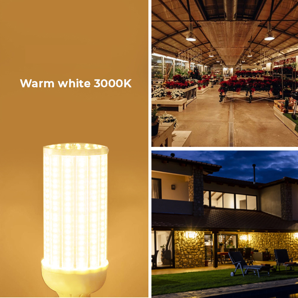 40W E26 Medium Base LED Corn Bulb, Daylight 6000K Waterproof Super Bright 450W Incandescent Equivalent LED Corn Lights for Garage, Factory, Warehouse