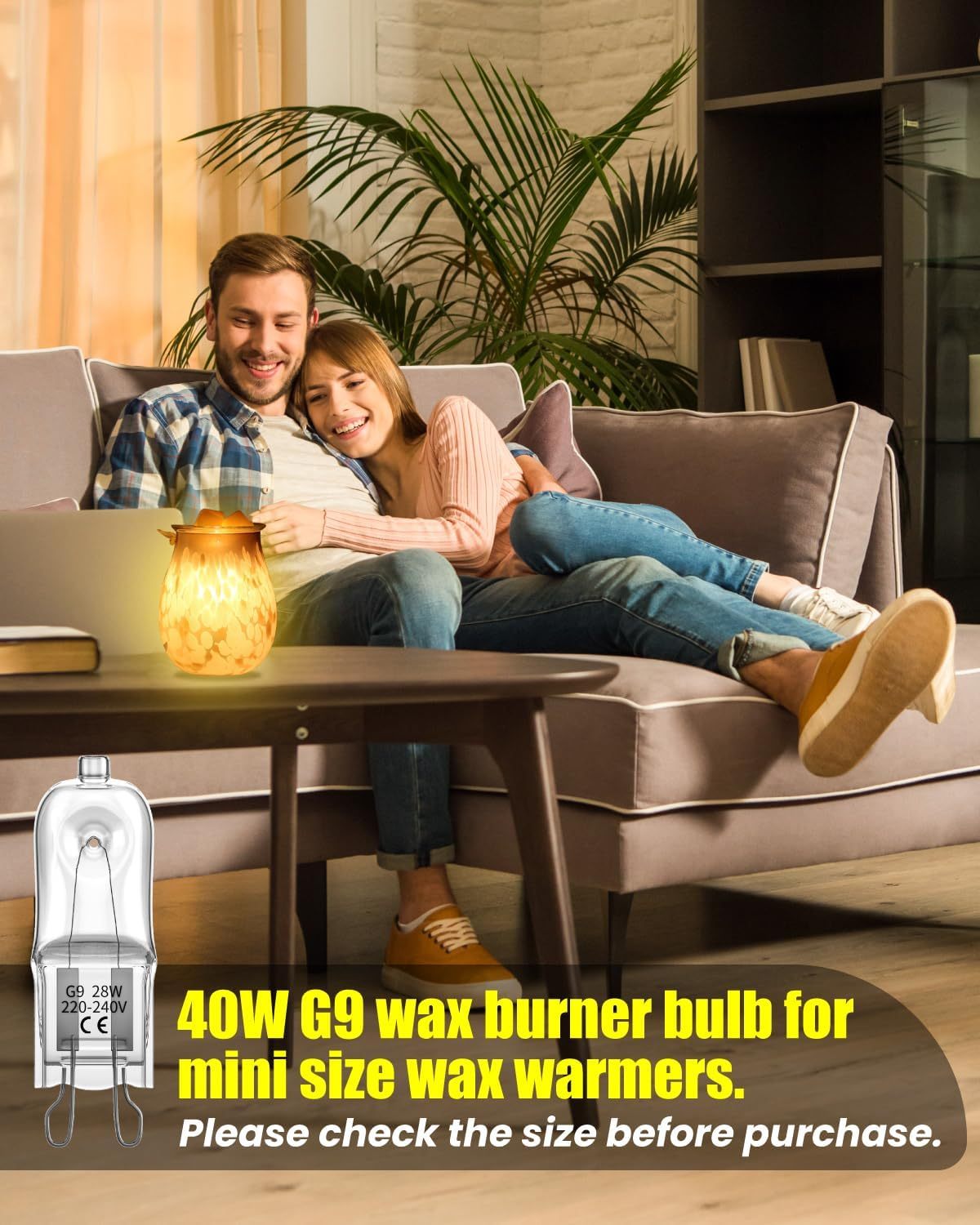 DoRight 10 Pack Wax Burner Bulbs G9 Halogen Bulbs 40W, Wax Melt Burner Bulbs 230V 2700K Warm White G9 Dimmable Halogen Bulb Capsule for Wax Melt Lamp Replacement Candle & Nightlights Wax Warmers