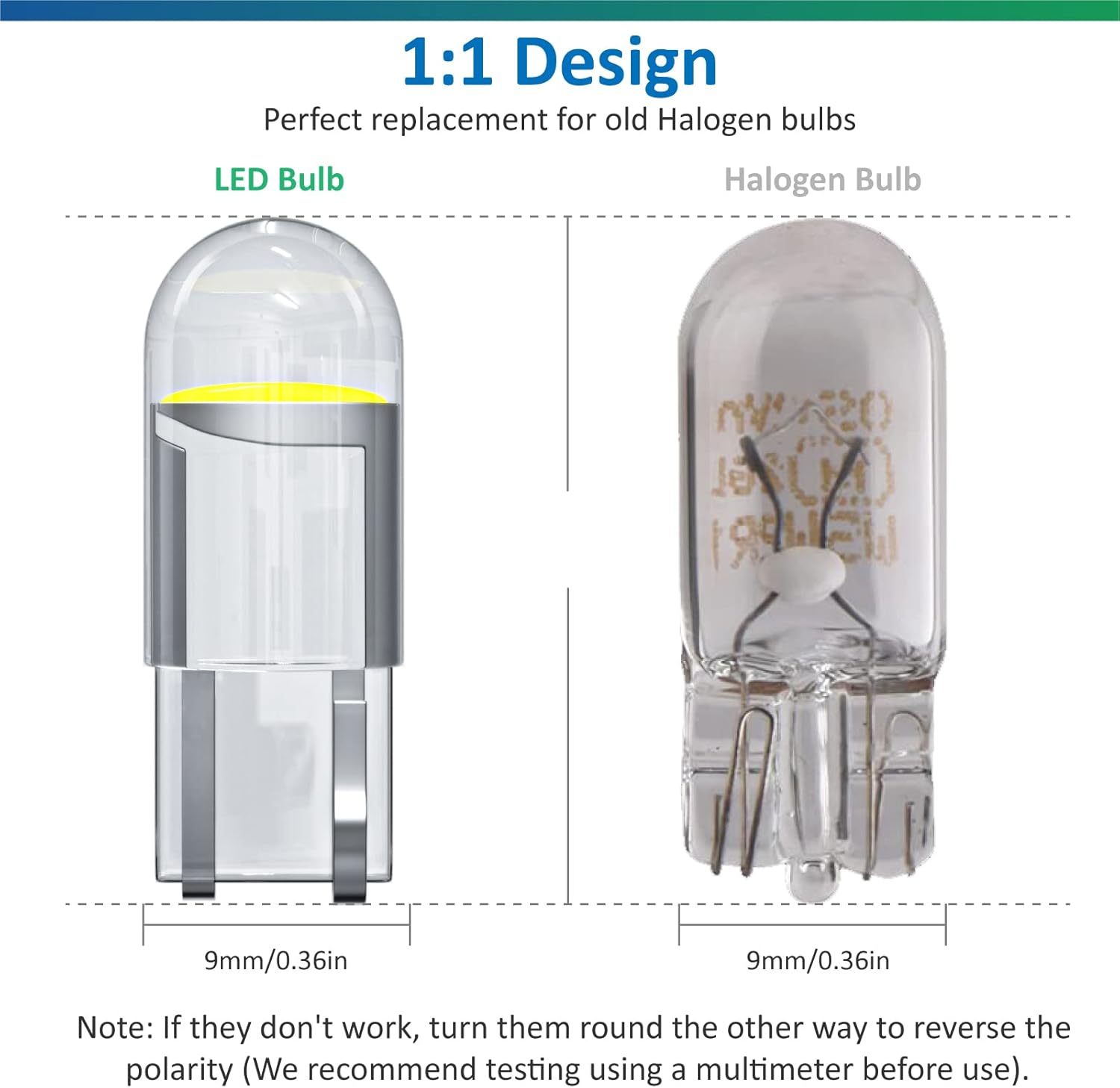 Bonlux T10 501 LED Bulbs W5W LED Bulb Car Bulb Car Light Bulbs LED Side Light Bulb Number Plate Bulb W5W 194 168 2825 Wedge Led Car Bulbs Interior Dome Map Door Light Bulb Cool White 6500K Pack of 12