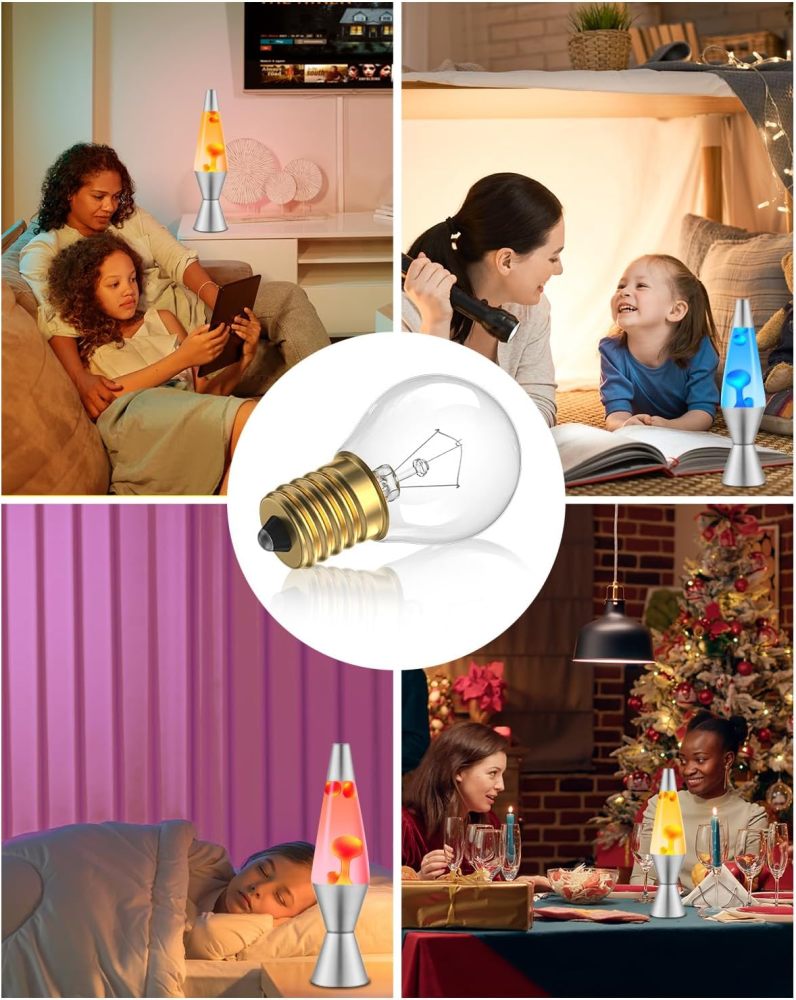 25W Lava Lamp Bulb, S11 E17 Base, 25W 120V for 14.5-Inch Lava Lamp Repalacement Bulb, Lava Lamp Light Bulb, Dimmable Bulbs E17 Base Bulbs 2-Pack