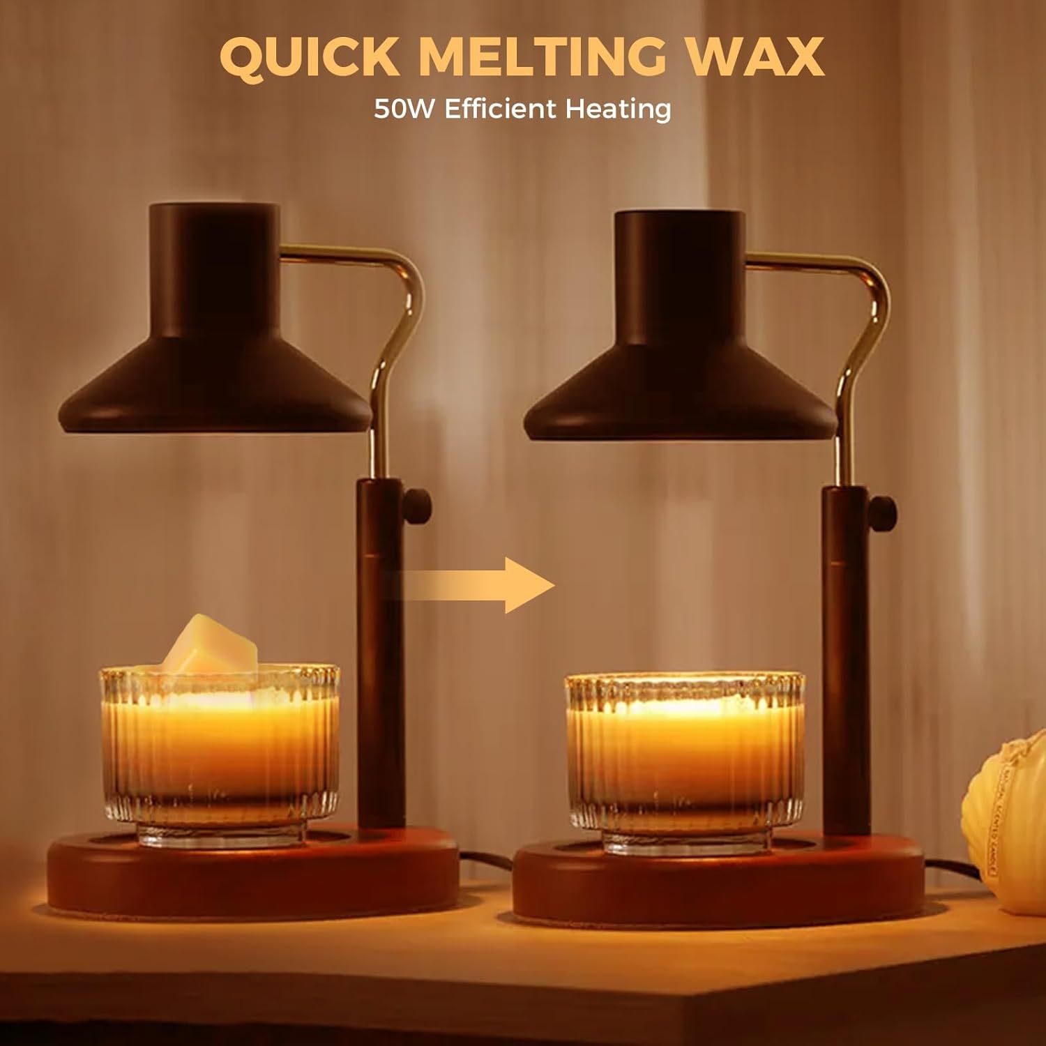 TobeBright 50W GU10 Wax Melt Bulb for Candle Warmer Lamp, Dimmable GU10 Wax Burner Bulbs 2700K Warm White Mini 35mm MR11 GU10 Light Bulbs (AC220-240V, 2 Pack)