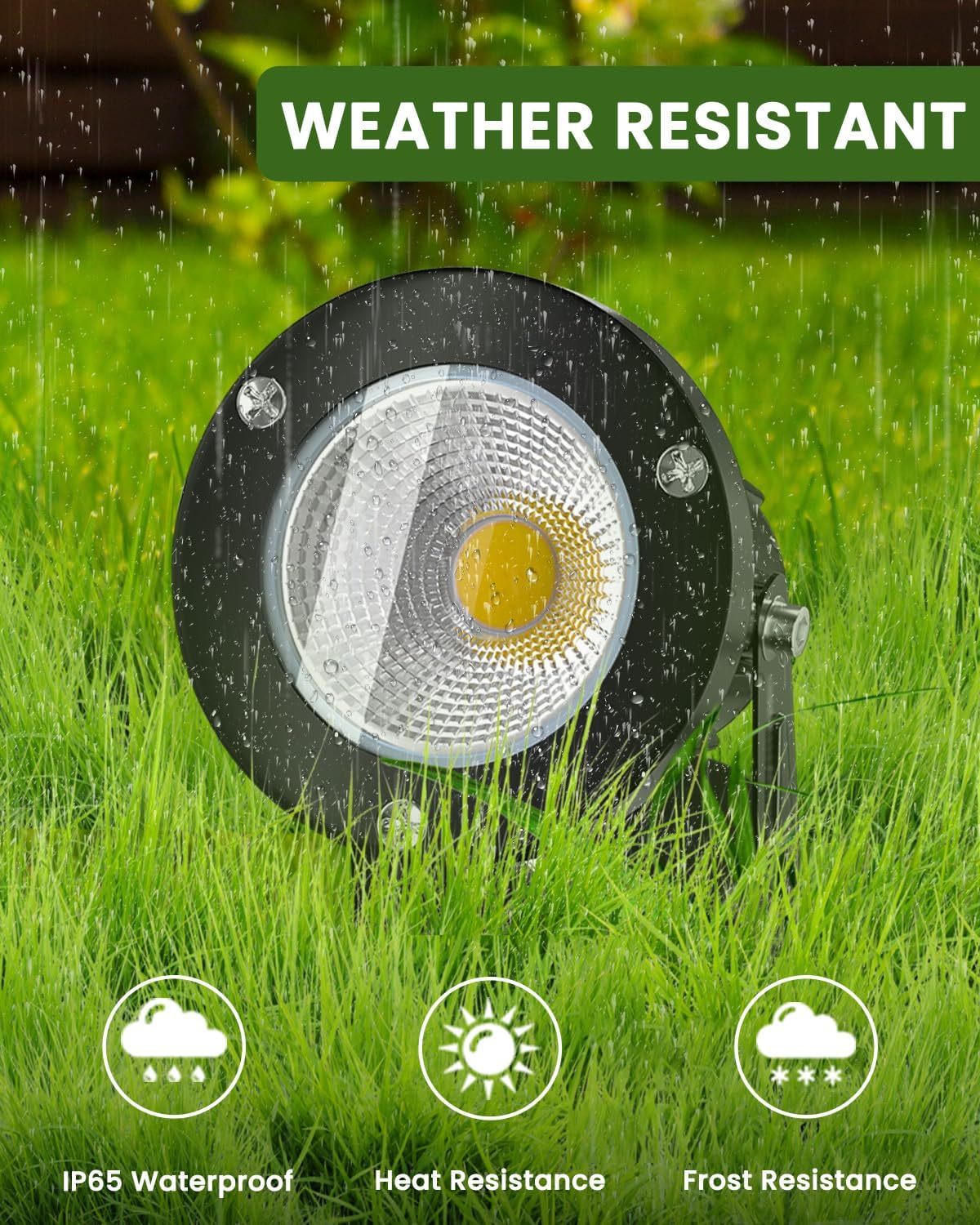 TobeBright Plug in Spotlight Clip On IP65 Water Resistant Plant Spot Light for Outdoor and Indoor Plant Uplight LED Clamp Spot Lights Main Powered 7W Warm White 3000K