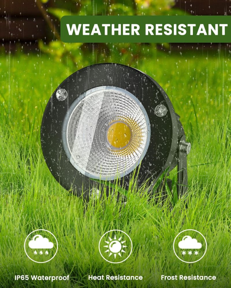TobeBright Plug in Spotlight Clip On IP65 Water Resistant Plant Spot Light for Outdoor and Indoor Plant Uplight LED Clamp Spot Lights Main Powered 7W Warm White 3000K