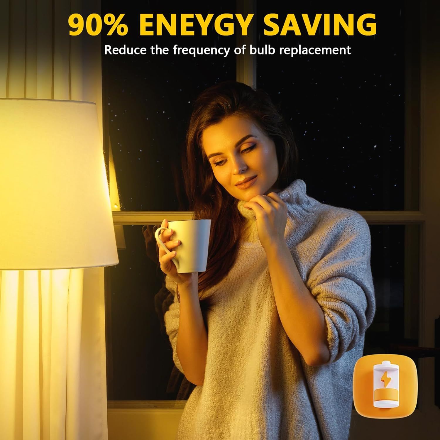 BrightArk BC3 3 Pin Light Bulbs,Non Dimmable 10W Energy Saving LED Light Bulb,75W Equivalent,240v 3000k Warm White A60 LED Light Bulbs for Ceiling Light,Landing Light,Hallway Light,Pack of 4