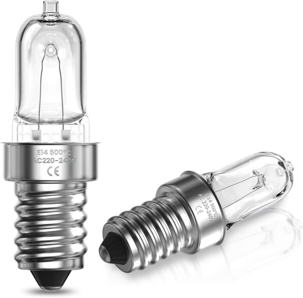 Lamptobe E14 Oven Bulb 42W - 500°C Heat Resistant SES E14 Pygmy Oven Bulb Warm White 2700K AC 220-240V Dimmable for Himalayan Salt Lamp, Microwave, Oven, Fridge, Cooker Hood, Wax Warmer (2-Pack)