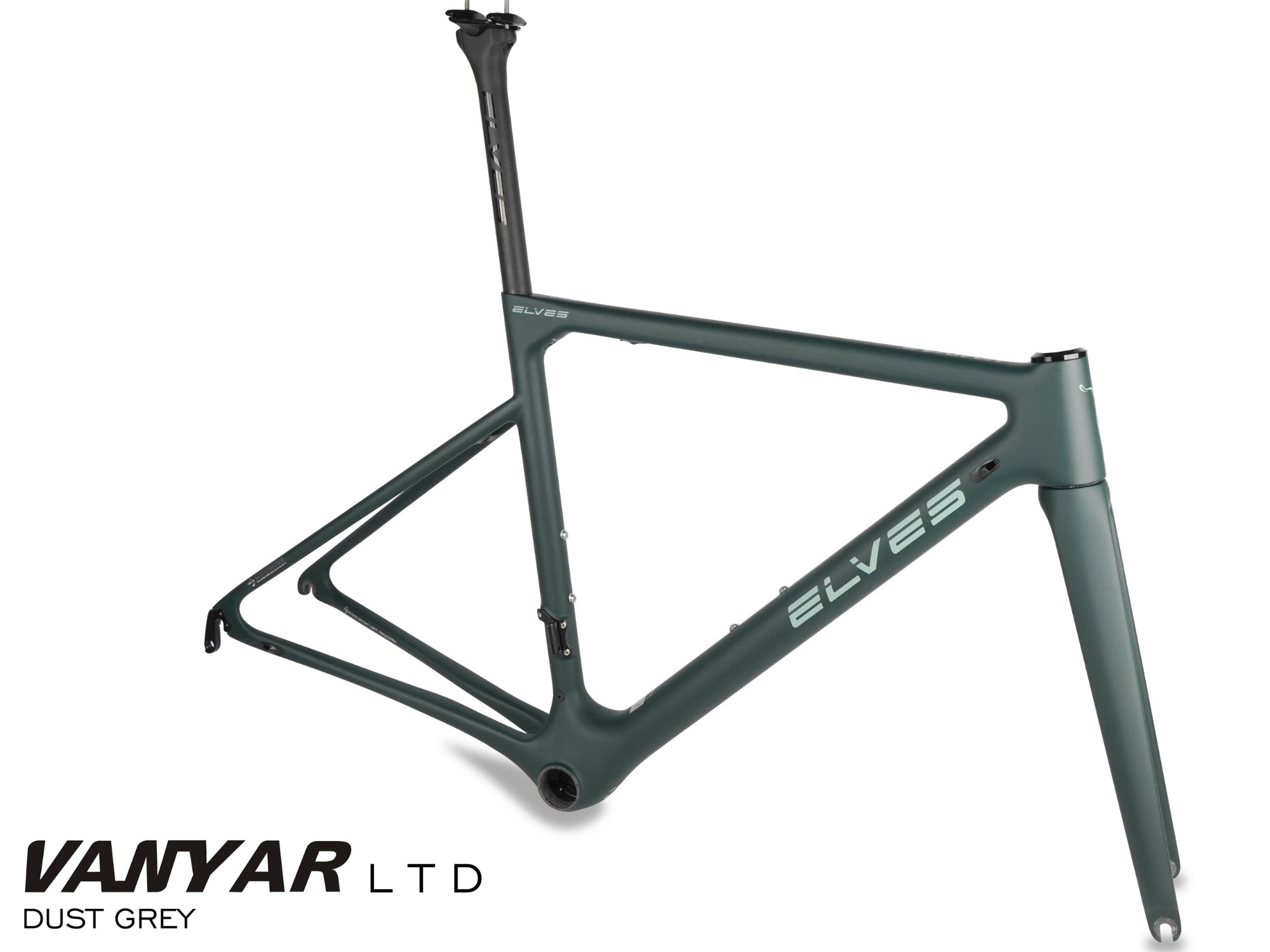 エルヴス ヴァンヤール リムブレーキフルカーボンフレームセット UCI（ヒルクライム、オールラウンド向き） ELVES Vanyar Carbon  SuperLight Road Framesets