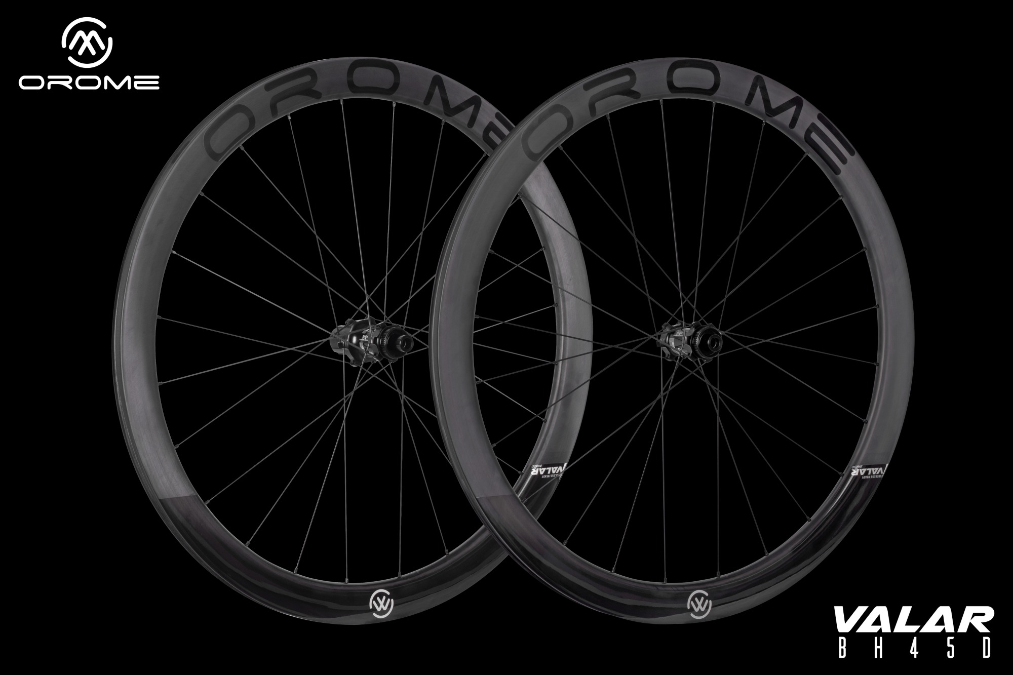 オロメ ヴァラール BH45D ディスクブレーキ カーボンロードホイールセット　OROME Valar BH45D Disc Brake Road  Carbon Wheelsets.