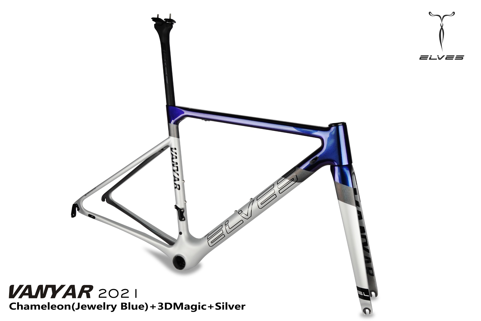 エルヴス ヴァンヤール リムブレーキフルカーボンフレームセット UCI（ヒルクライム、オールラウンド向き） ELVES Vanyar Carbon  SuperLight Road Framesets