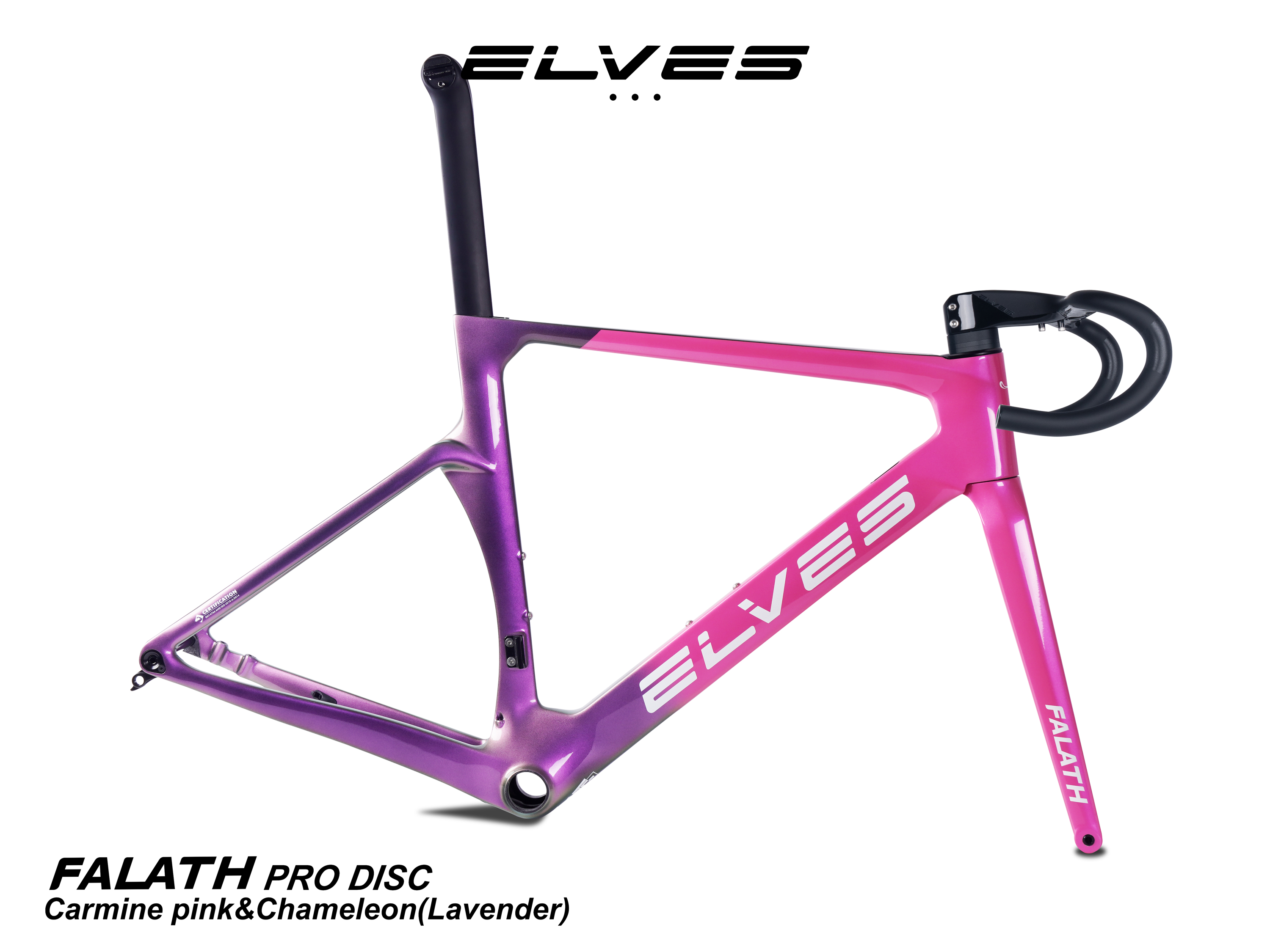 エルヴス ファラス プロ ディスクブレーキフルカーボンフレームセット（TT,平坦向き）　Elves Falath Pro Disc Brake  Carbon Road Framesets