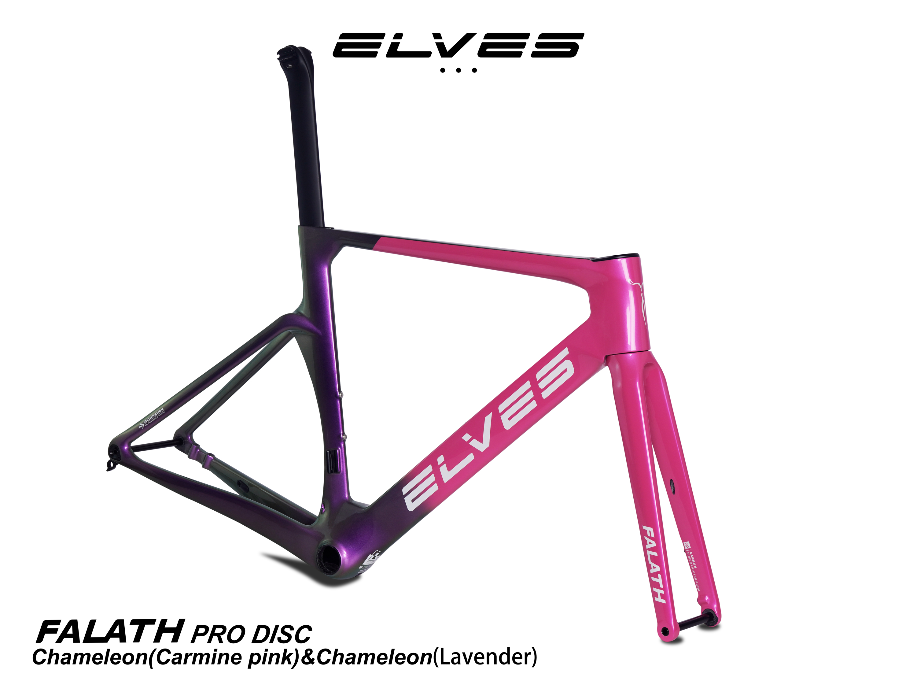 エルヴス ファラス プロ ディスクブレーキフルカーボンフレームセット（TT,平坦向き）　Elves Falath Pro Disc Brake  Carbon Road Framesets