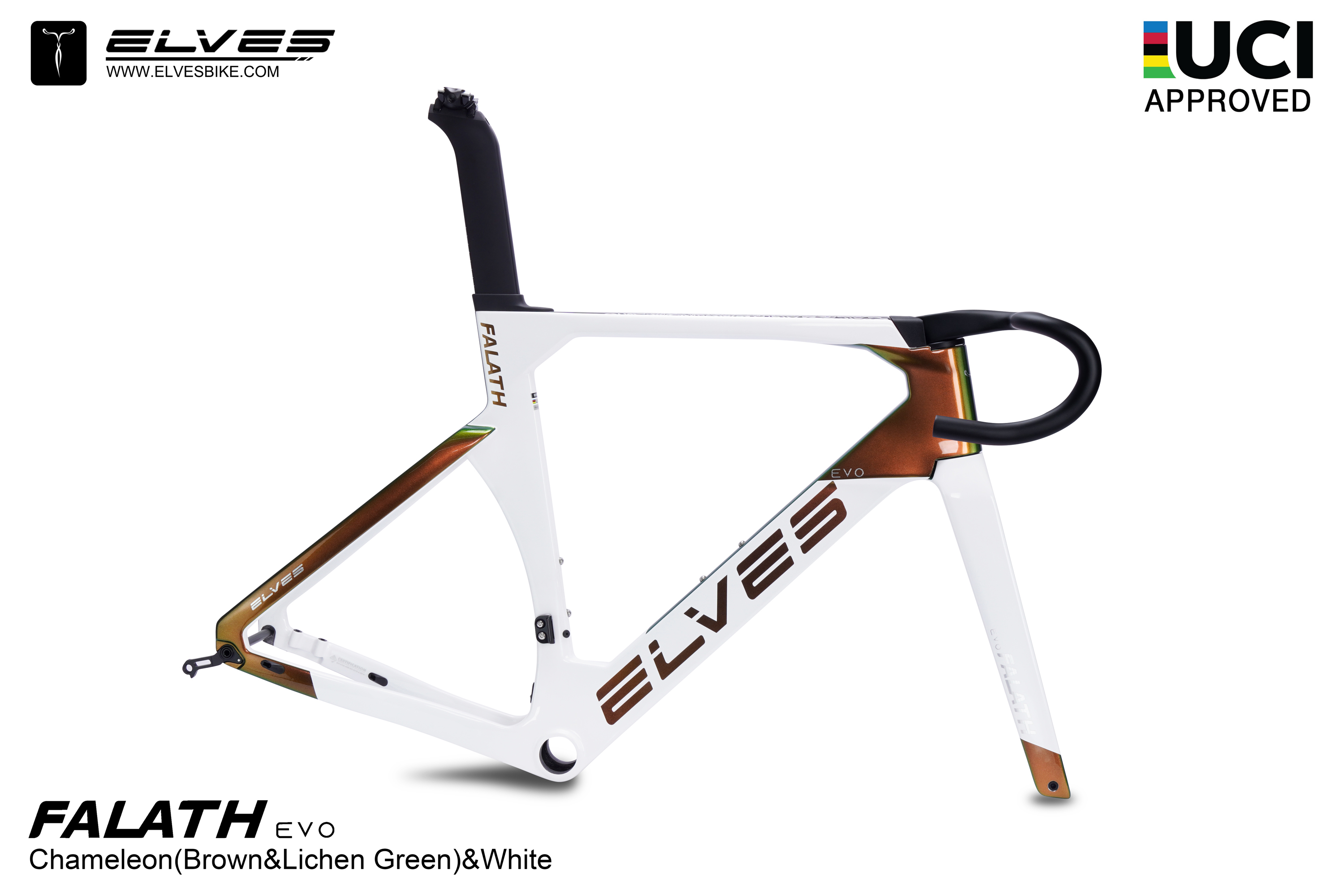 エルヴス ファラス エヴォ ディスクブレーキフルカーボンフレームセット UCI（TT,平坦向き） ELVES Falath EVO Carbon  Road Aero Disc Framesets UCI Approved