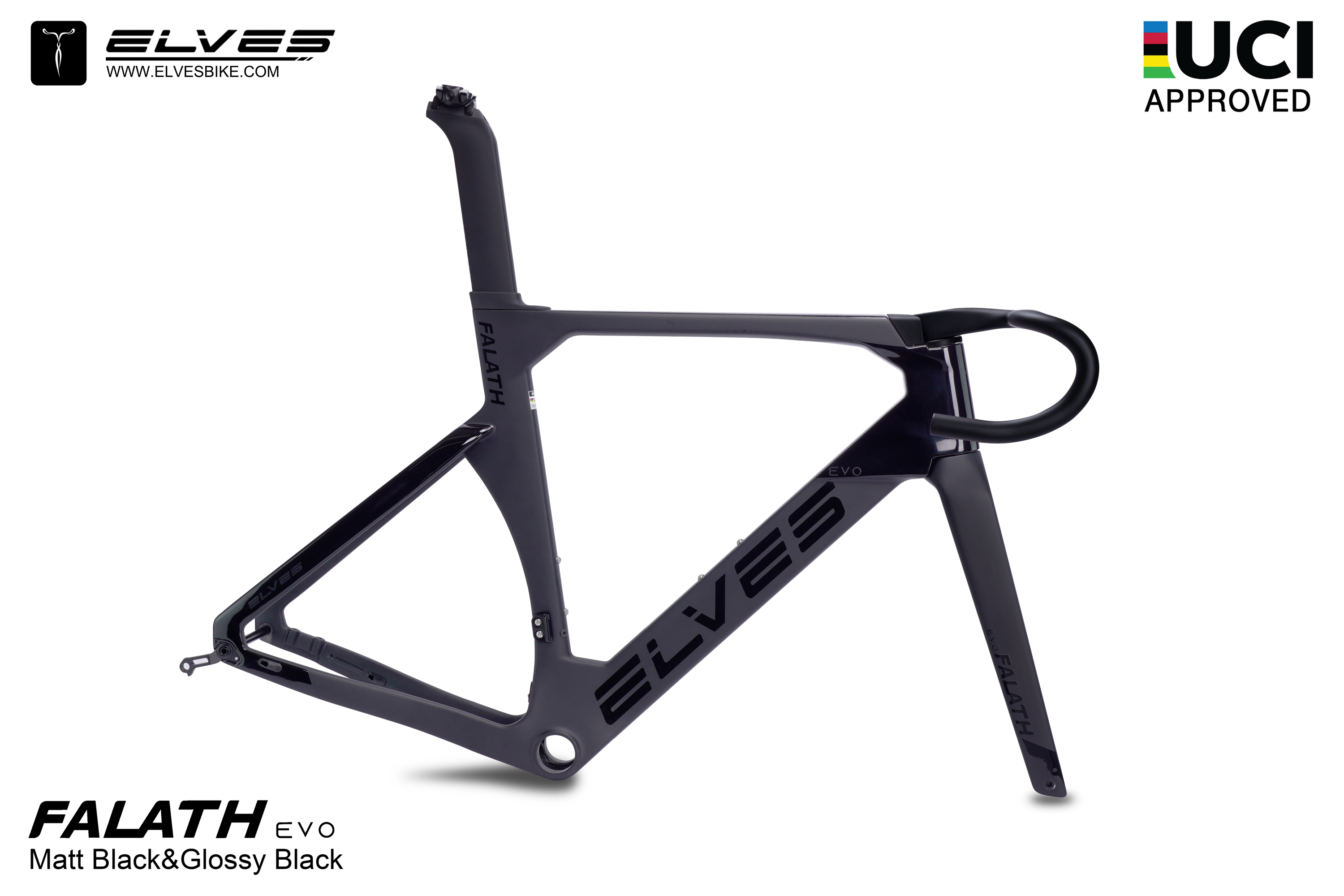 エルヴス ファラス エヴォプラス ディスクブレーキフルカーボンフレームセット UCI（TT,平坦向き）　ELVES Falath EVO Carbon  Road Aero Disc Framesets UCI Approved